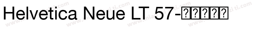 Helvetica Neue LT 57字体转换